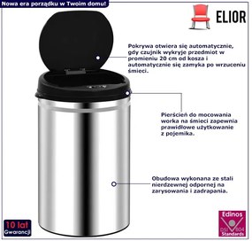Automatyczny kosz na śmieci z czujnikiem ruchu 30L F1-F32