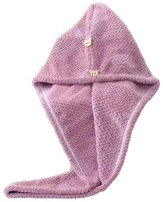 Turban na włosy HAIRNEST z mikrofibry, różowy