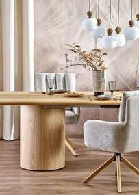 Rozkładany stół do jadalni Everest Halmar z naturalnym wykończeniem