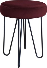 Taboret Venus tkanina Welur stelaż metalowy STOŁEK LOFT : Kolor Stelaża - Czarny , Kolor tkaniny - VELVET - MG02, Typ tkaniny - Velvet
