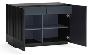Czarna niska komoda 100x70 cm Doric – Teulat