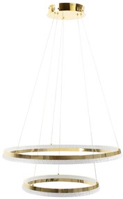 LAMPA WISZĄCA SUFITOWA LED KRYSZTAŁOWA LHJ043-CP2 ZŁOTA