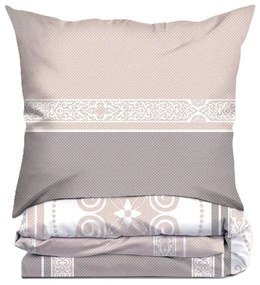 Pościel Bawełniana Greno Premium Versus 140x200 Beżowa GRENO