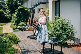 PROMOCJA Krzesła ogrodowe TAVERNO zestaw 2 szt. szare/czarne II. jakość