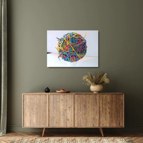 Obraz na szkle - gumki (70x50 cm)