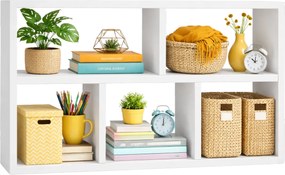 Biała Półka Regał Wiszący 5 Komorowy A0-R00