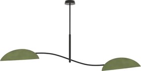 Zielona dwuramienna lampa wisząca B6-S44