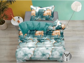 PrzytulneMieszkanie.pl PrzytulneMieszkanie.pl Bawełniana pościel AQUORIX kolorowa Rozmiar pościeli: 70 x 90 cm | 140 x 200 cm