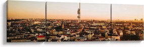 Obraz zachodu słońca nad Žižkov (170x50 cm)