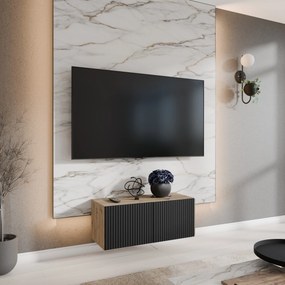 Szafka RTV wisząca VAREN 100 cm do Salonu pod Telewizor - Dąb artisan
