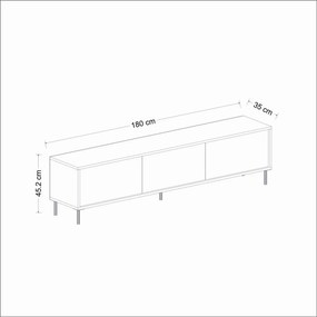 Stolik pod telewizor Imaj White and Gold
