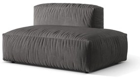 Szary aksamitny moduł sofy (prawostronny) Martina – Micadoni