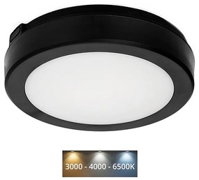 LED Plafon łazienkowy NAIROS LED/12W/230V 3000/4000/6500K IP65 czarny