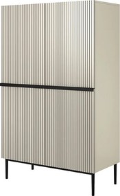 Komoda wysoka Nicole 100 cm - kaszmir / czarne nóżki