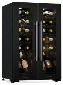 Klarstein Shiraz 49cm 24 Butelki Winiarka Dwustrefowa Czarny