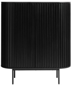 Czarna szafka w dekorze dębu 125x110 cm Siena – Unique Furniture