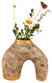 Wazon ceramiczny YL626 Arkina, beżowy/złoty