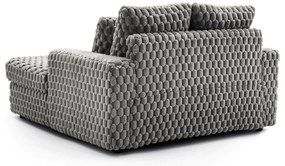 Fotel Wypoczynkowy Sofa KOBEL Szary Pluszowy Nowoczesny