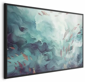 Plakat Ryby w oceanie 60x40 cm z ramą czarną bez marginesu ARTGEIST B