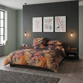 Kvalitex Pościel satynowa Luxury CollectionPaprocie brązowa, 140 x 200 cm, 70 x 90 cm, 140 x 200 cm, 70 x 90 cm