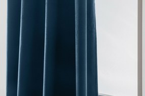 Zasłona zaciemniająca DREAM VELVET 140x250 cm, naftowy Zawieszanie: Metalowe pierścienie