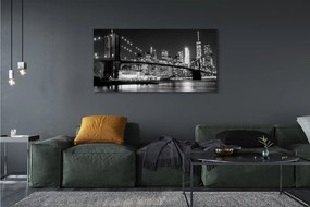 Zdjęcie na płótnie Nocna Panorama Mostu i Miasta