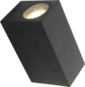 Nowoczesna lampa ścienna czarna 2-światła IP44 - Baleno