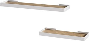 Półka ścienna biały/złoty dąb 60x15x3 erni