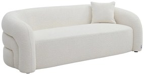 Kanapa 3-osobowa z białej tkaniny z bukli  LAPIOTA od Maison Céphy