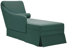 Elegancki zielony szezlong z podłokietnikiem - Mollie