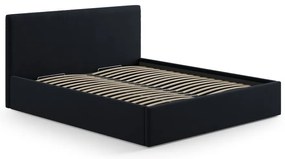 Ciemnoniebieski tapicerowany zagłówek 150,5x100 cm Remo – Micadoni