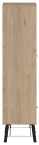 Witryna w dekorze dębu w naturalnym kolorze 102x162x40 cm Ry – Tvilum