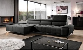 Narożnik PALLADIO MINI z elektryczną regulacją siedziska Lewostronny w tkaninie RIVIERA 97 WERSAL