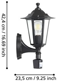 Zewnętrzna lampa ścienna (wysokość 36 cm) LATERNA 4 – EGLO