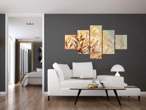 Obraz - Malowane rośliny (125x70 cm)