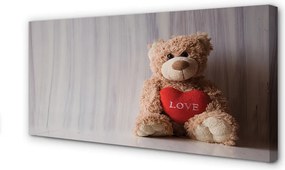 Obraz na płótnie Uroczy Miś z Sercem