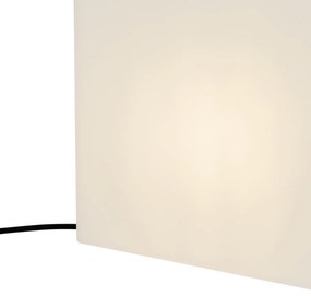 Zewnetrzna Inteligentna lampa zewnętrzna biała kwadratowa 30 cm w komplecie z LED A60 IP44 - Nura Nowoczesny Oswietlenie zewnetrzne