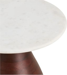Okrągły stolik z marmurowym blatem ø 40 cm Heide – House Nordic