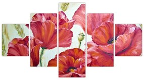 Obraz - Kwiaty maku (125x70 cm)