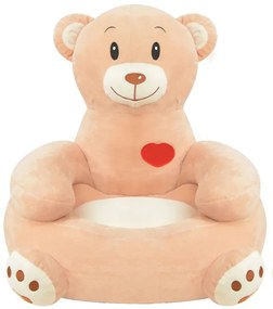 Beżowy fotelik dziecięcy pluszowy miś W0-A01