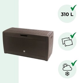 Prosperplast Skrzynia do przechowywania RATO, 310L, 119x48x60cm, brązowa
