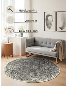 Szary/kremowy okrągły dywan ø 120 cm Gloria Cavallo – Hanse Home