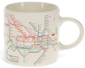 Beżowy ceramiczny kubek 350 ml Heritage Tube Map – Rex London