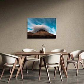 Obraz na szkle - Chmura nad szczytem (70x50 cm)