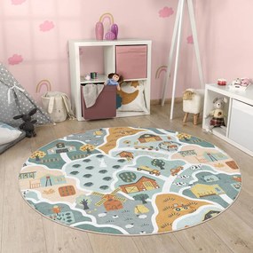 Dziecięcy dywan do zabawy odpowiedni do prania ø80 cm Farmer's Life – Mila Home