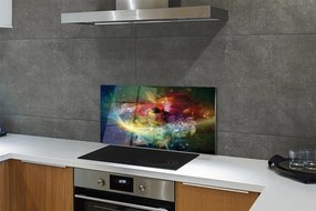 Panel Szklany Fluidyczna Abstrakcja Form