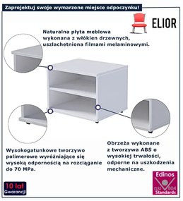 Modułowa biała szafka pod łóżko R2-D55
