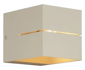 Nowoczesna lampa ścienna beżowa G9 kwadratowa - Transfer