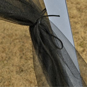 Outsunny Altana Ogrodowa z Moskitierą Szara 300x300x245cm Stylowa i Praktyczna Ochrona przed Owadami | Aosom PL