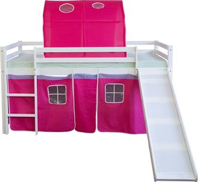 Łóżko piętrowe 90x200 cm czerwone 1490